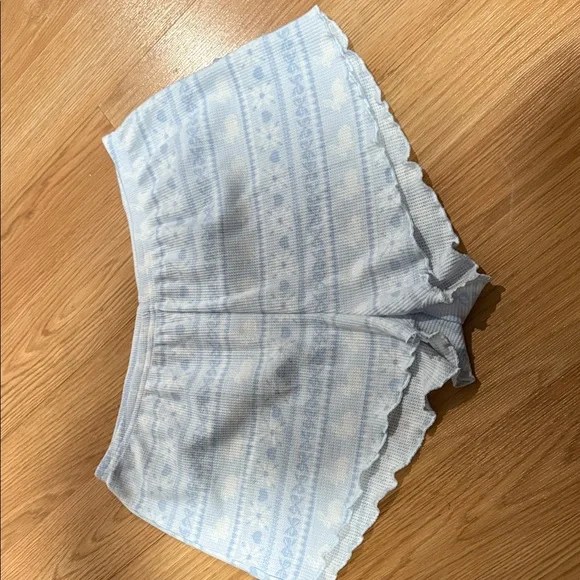 Wild Fable Women's Sleep Lounge Shorts Knit Light Blue Ruched Sides small  NEW…8 - Picture 2 of 15